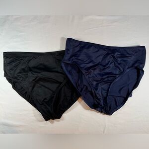 Miracle suit Black and Navy Bikini Bottoms